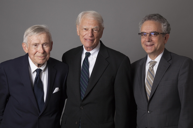 Bernie Blum, Rabbi Ronald B. Sobel, William H. Weitzer
