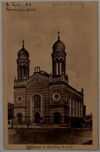 Beuthen Synagogue Postcard