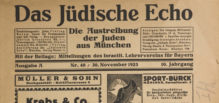 juedisches echo bavaria 1923 - cropped