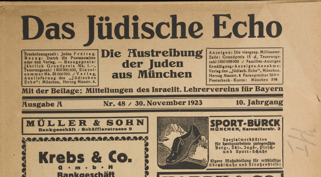 juedisches echo bavaria 1923 - cropped