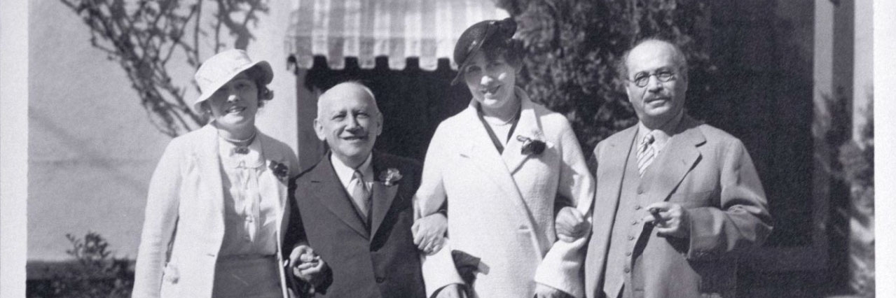 Carl Laemmle with Leopold Nathan in Universal City, 1935