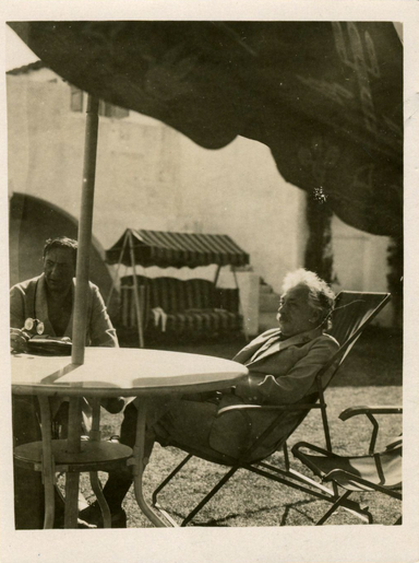 Ernst Lubitsch and Albert Einstein in Palm Springs, 1932