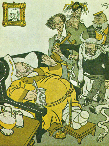 Cartoon of Gerog Ritter von Schonerer