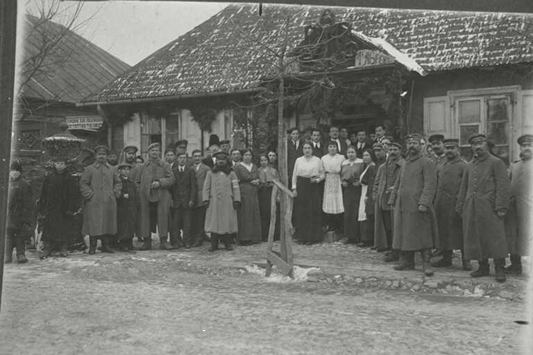 Staff of a soup kitchen in Biala Podalska, near Brest-Litovsk, Ukraine